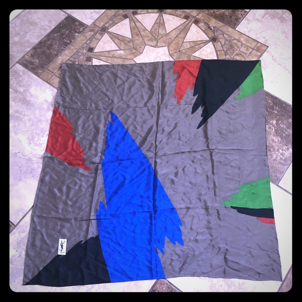 Yves Saint Laurent 100% all silk scarf